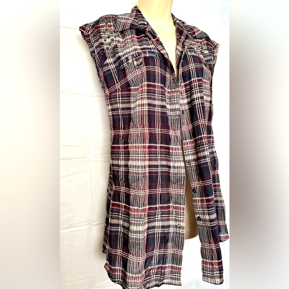 a.n.a | Women’s Plaids Print Top Size S